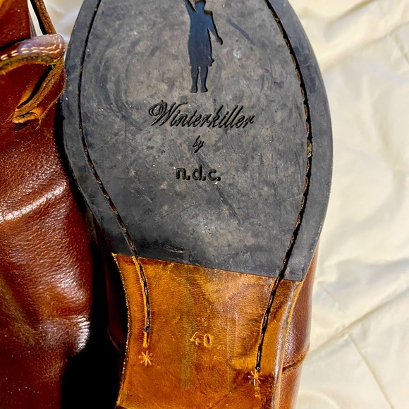 Italian leather ankle boots NWOT - Picture 3 of 3